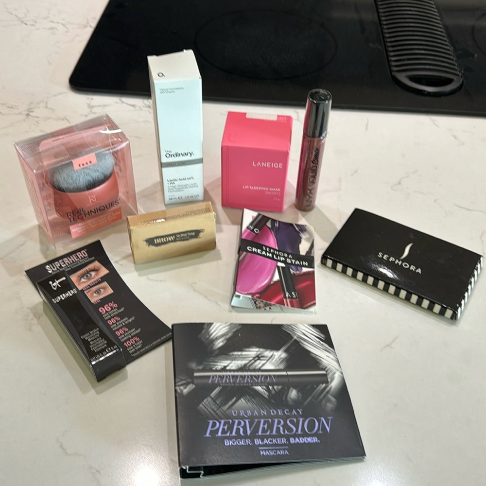 Sephora and other brands of makeup and face products